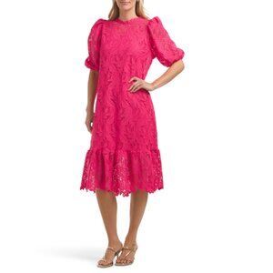 NANCY YANG Pink Lace Dress